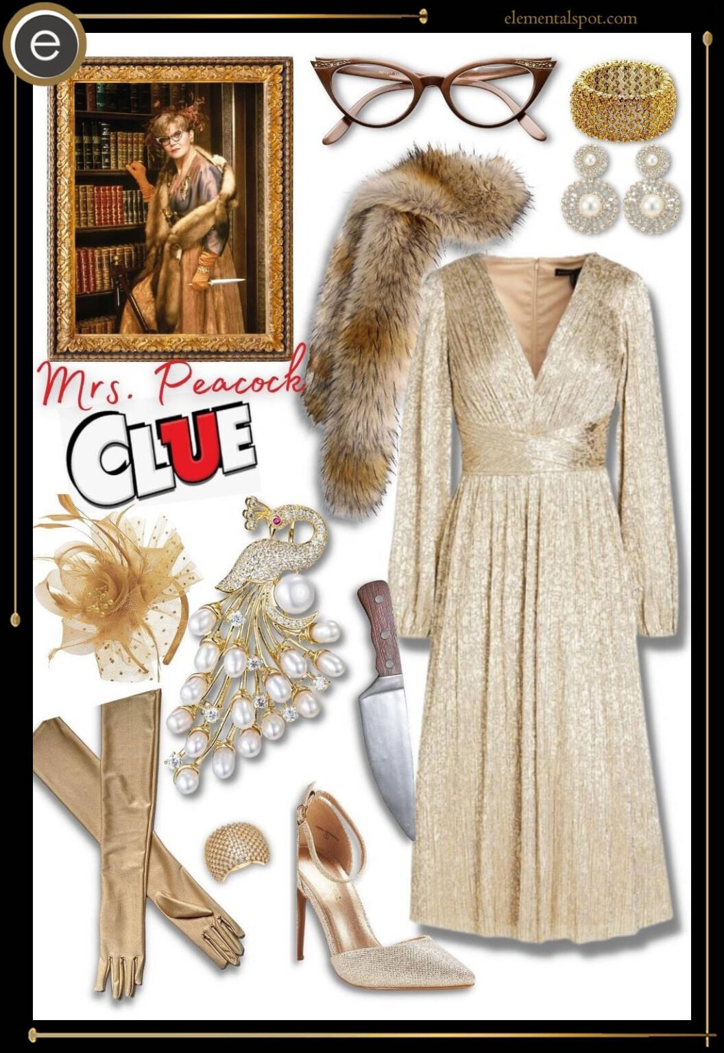 Dress Up Like Mrs Peacock From Clue Elemental Spot