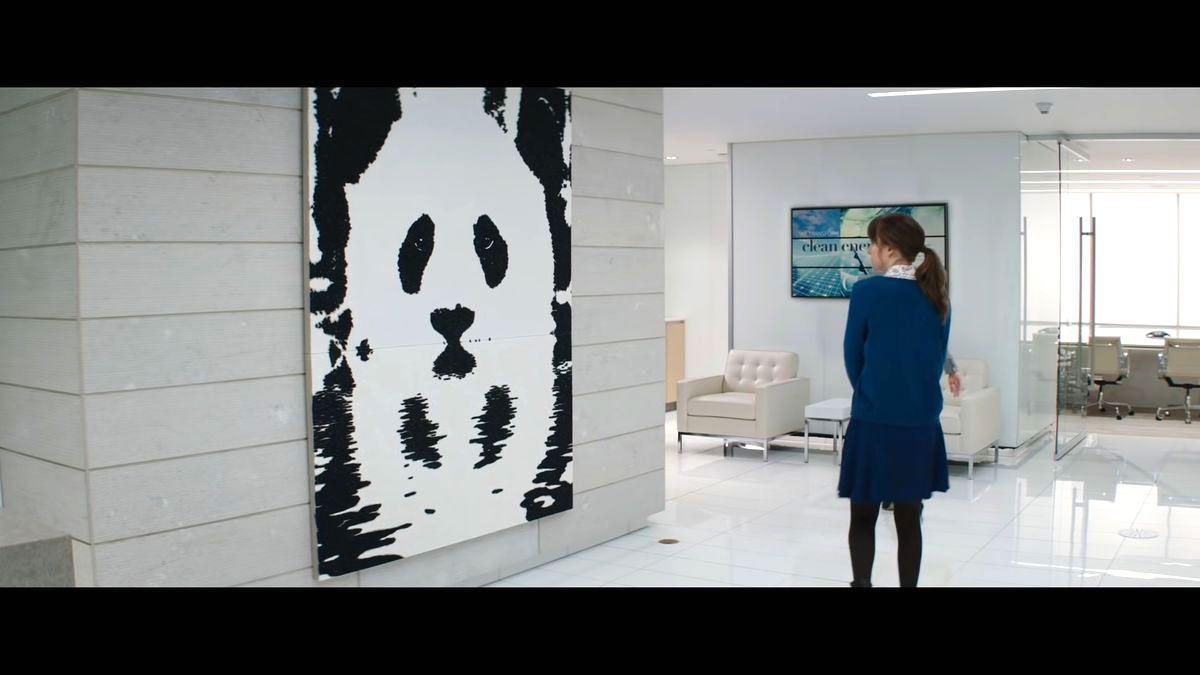 50 shades of grey panda painting