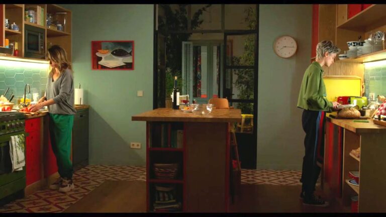 Parallel Mothers Green Red  Interior Design Pedro Almodovar
