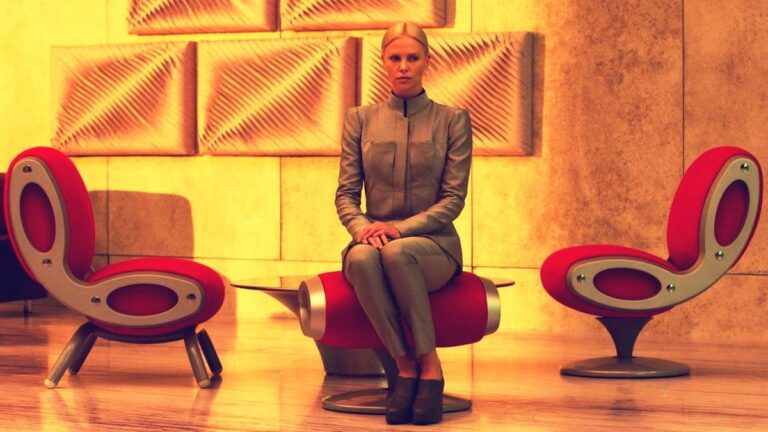 Prometheus Red Lounge Swivel Chair by Marc Newson