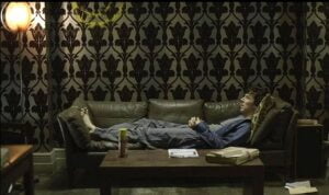 Sherlock Holmes Wallpapers dark green sofa