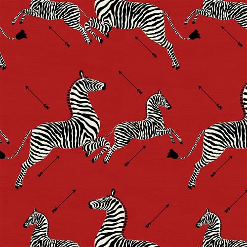 SCS3871  Serengeti Green Zebra Safari Scalamandré Self Adhesive Wallpaper   by ScalamandréNuWallpaper