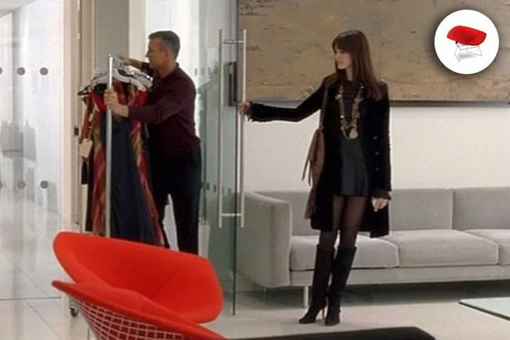 Diamond-Chair-by-Harry-Bertoia-1952-in-The-Devil-Wears-Prada-2006