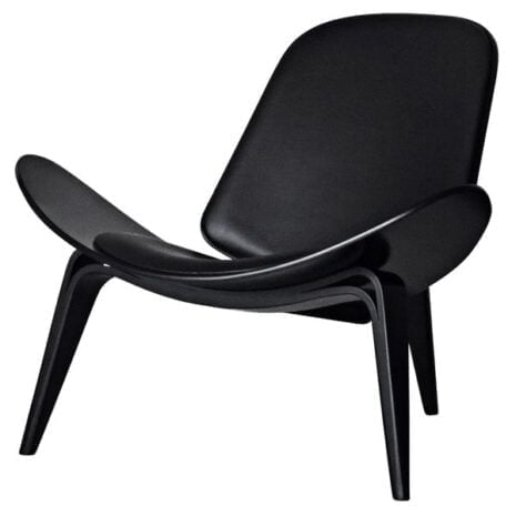 black shell chair