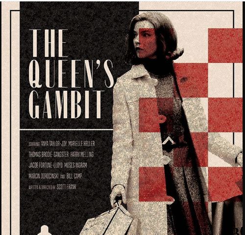 Queens Gambit Poster, Poster Queen Vintage, Queens Gambit.