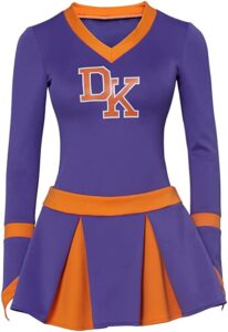 Jennifer Check Cheer Costume Women's High School Purple Jennifers Body Costume Cheerleader Uniform Dress Outfit