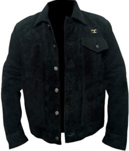 Black Cotton Jacket- Rip Wheeler Yellowstone Outfit (S01E08)