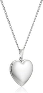 Sterling Silver Polished Heart Locket Pendant Necklace as seen in Jennifer's Body