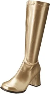 gold platform boots 70s