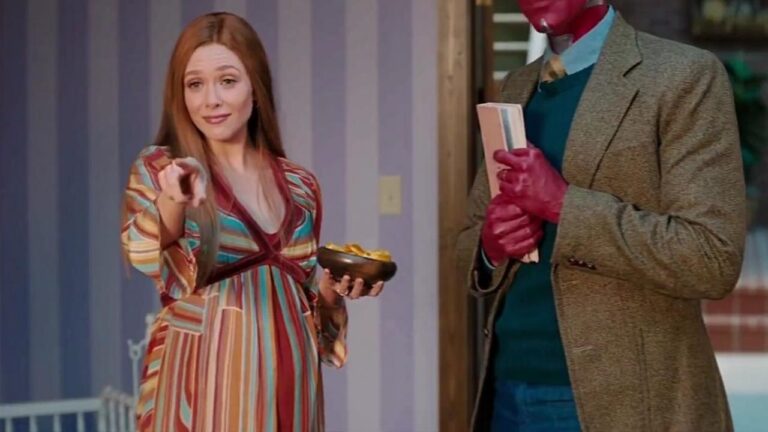 The 70s Dress in WandaVision of Wanda Maximoff May Sarton in WandaVision