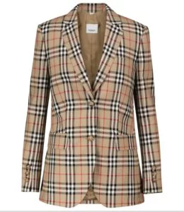 plaid khaki blazer retro