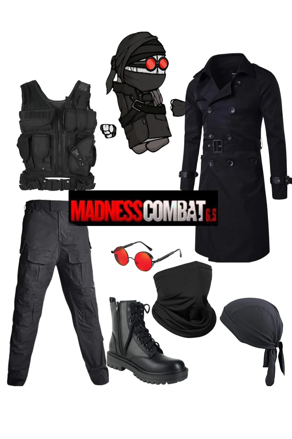 Hank J. Wimbleton from Madness Combat Costume - Elemental Spot