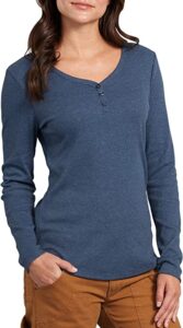 teresa-agnes-outfit-maze-runner-Dickies Women's Long-Sleeve 3-Button Henley Shirt