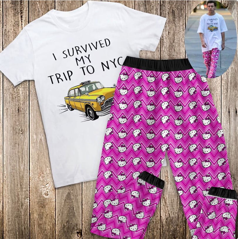 I Survived My Trip To NYC Pajamas Set For Adult worn by Peter Parker