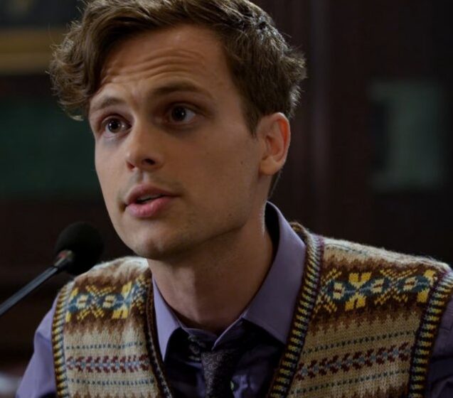 Spencer Reids sleeveless pattern shirt