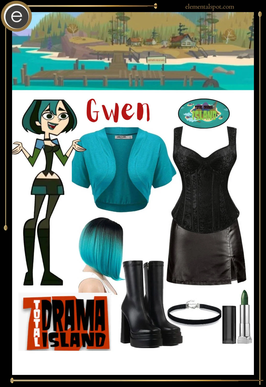 Gwen from Total Drama Island Costume, Carbon Costume