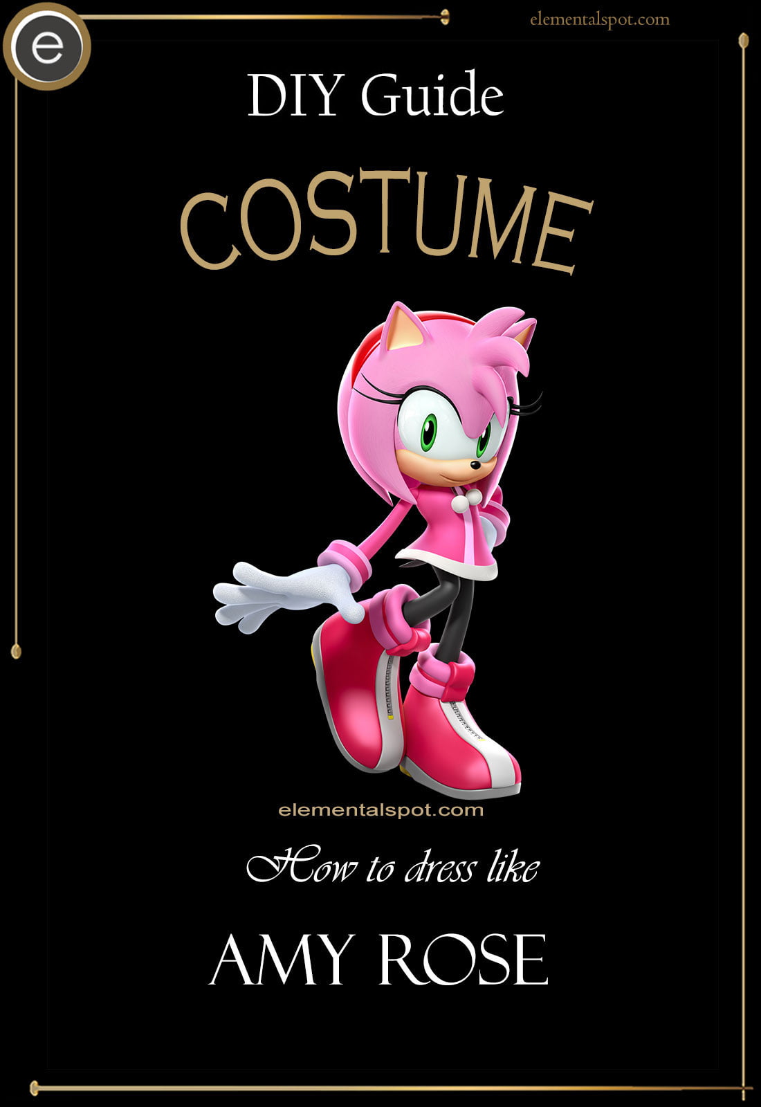 Amy Rose from Sonic the Hedgehog Costume, Carbon Costume