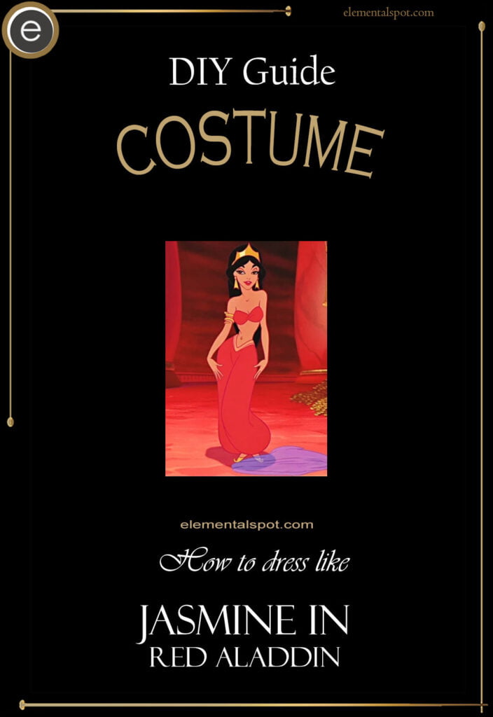 How to dress like Jasmine in red-Aladdincostume-DIY