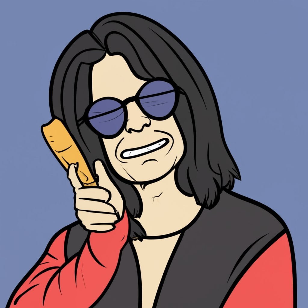 Ozzy Osbourne created by Ideogram