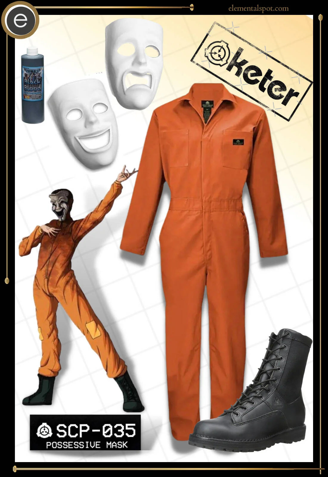 SCP-035 from SCP Containment Protocol Costume, Carbon Costume