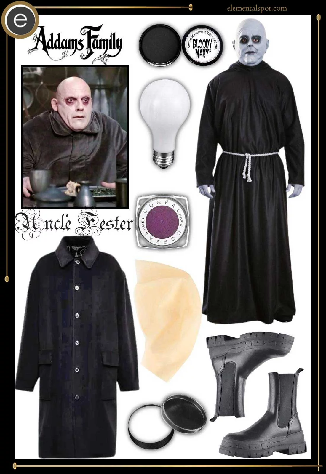 Dress Up Like Uncle Fester from Addams Family - Elemental Spot