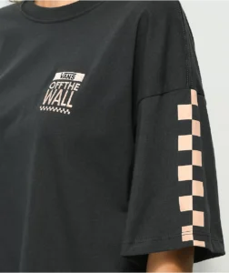 Vans-Checkerboard-Black-&-Tan-Crop-T-Shirt-as seen ic Cobra Cai