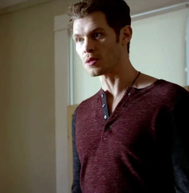 Vince Wool-Linen Jaspe Henley worn by Klaus Mikaelson Joseph Morgan seen in The Originals S03E09