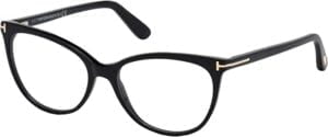 Eyeglasses Tom Ford FT 5513 001 Shiny Black Rose Gold t Logo