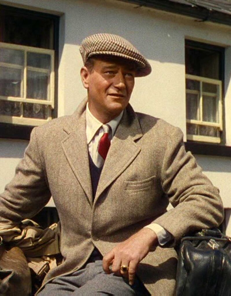 John Wayne in a tweed outfit The Quiet Man is a 1952 American romantic comedy-drama
