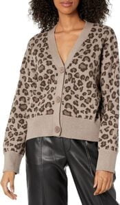 Leopard Oversized Cardigan Cashmere