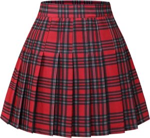 Women’s Pleated Skirt Mini Skater Basic Skirt School Cheerleader