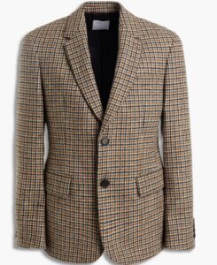 Fox slim-fit houndstooth wool blazer