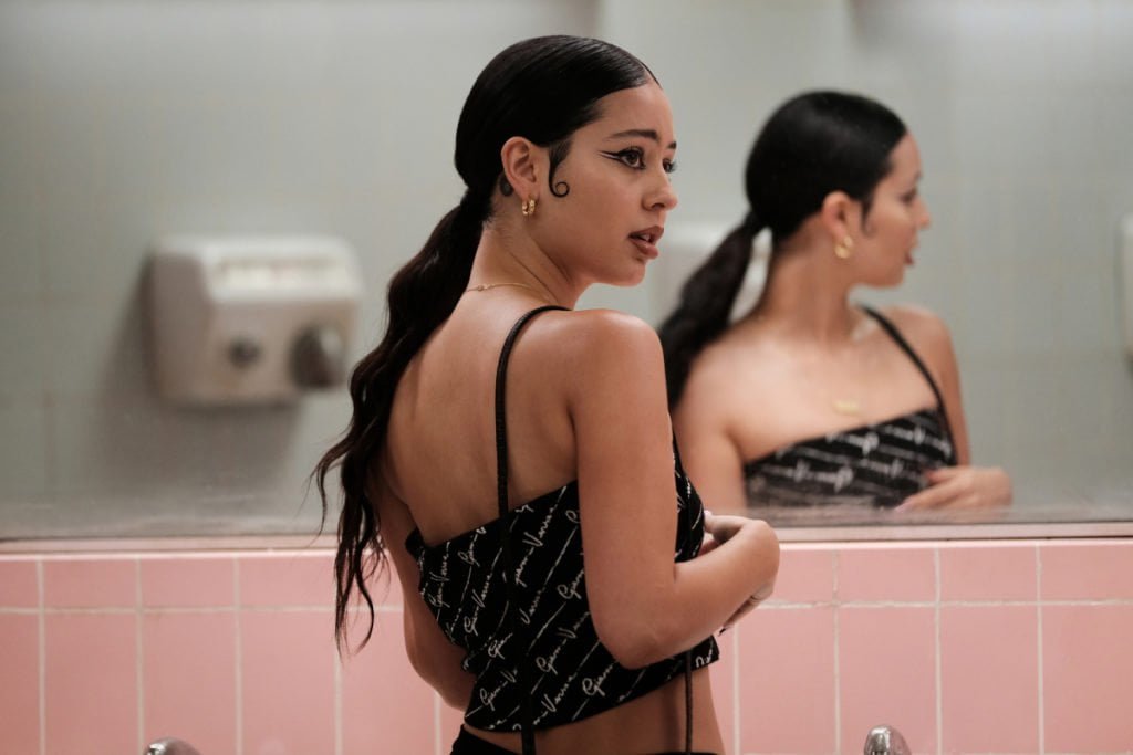 Versace Tube Top worn by Maddy Perez (Alexa Demie) seen in Euphoria S02E03