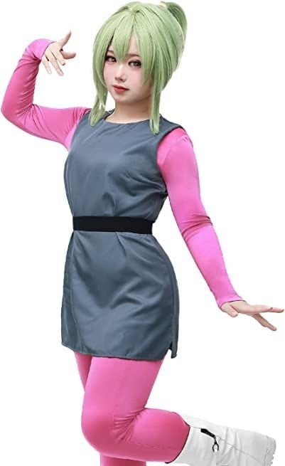 Amity Green Hair Blight Cosplay Costume The Owl House Cosplay Outfit Dress Jumpsuit for Halloween