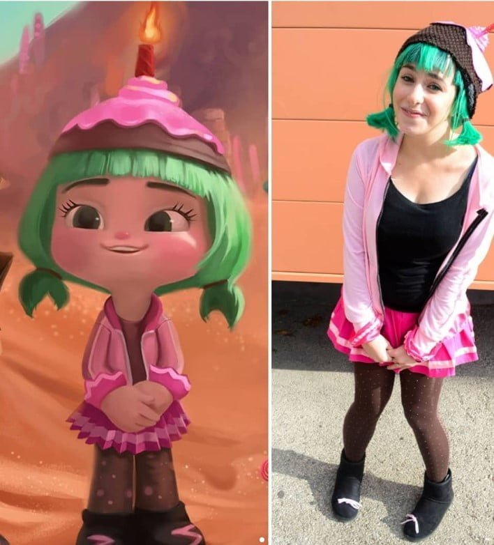 Candlehead Dress Wreck It Ralph Costume Inspo for a green wig