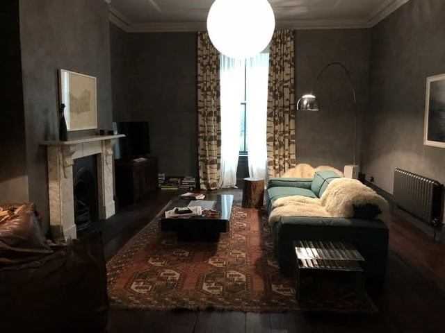 Arc Lamp in The Living room of Melissa and Nick’s house in Conversations With Friends. Photo c/o Anna Rackard