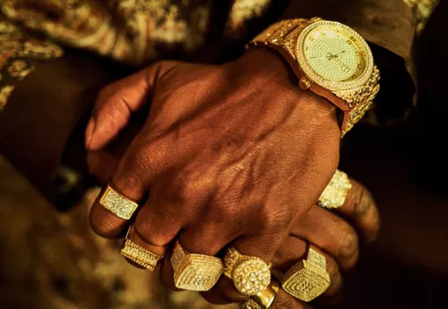 Men’s Rings Worn By Slick Charles in They Cloned Tyrone