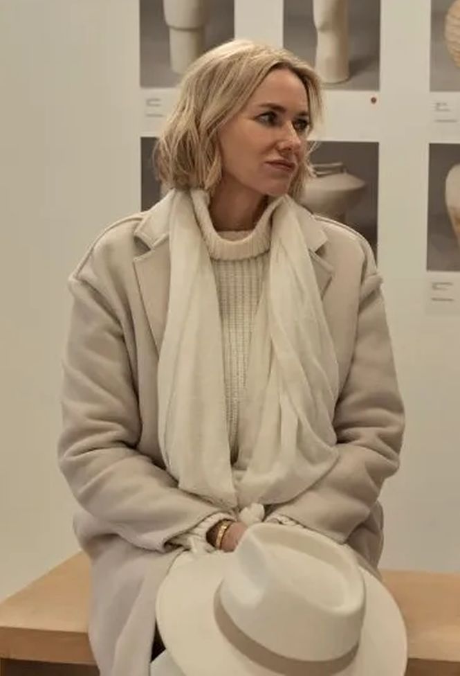 Nora Brannock’s White Cashmere Coat in The Watcher