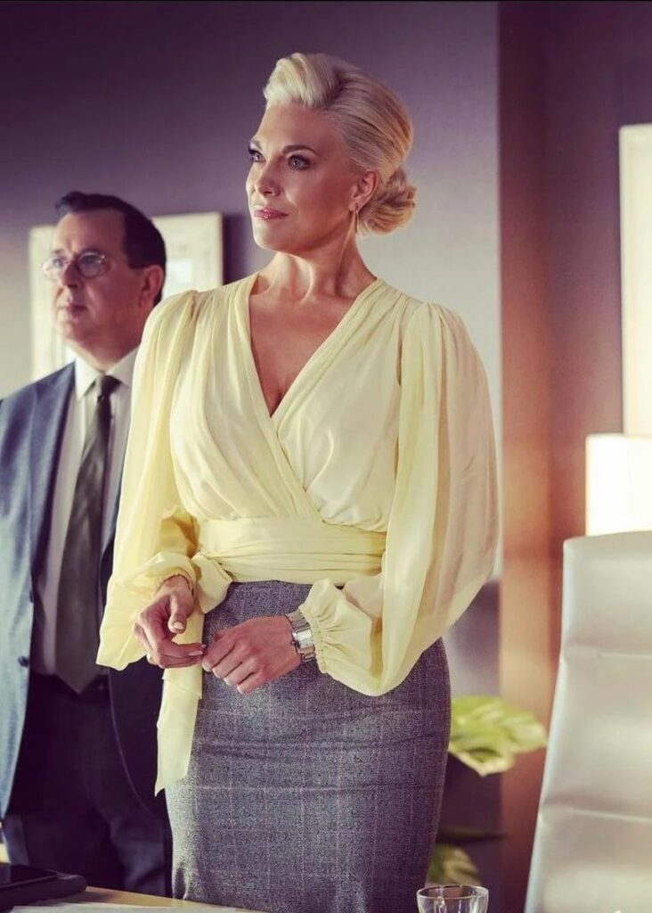Outfit -Rebecca Welton’s Pale Yellow Blouse