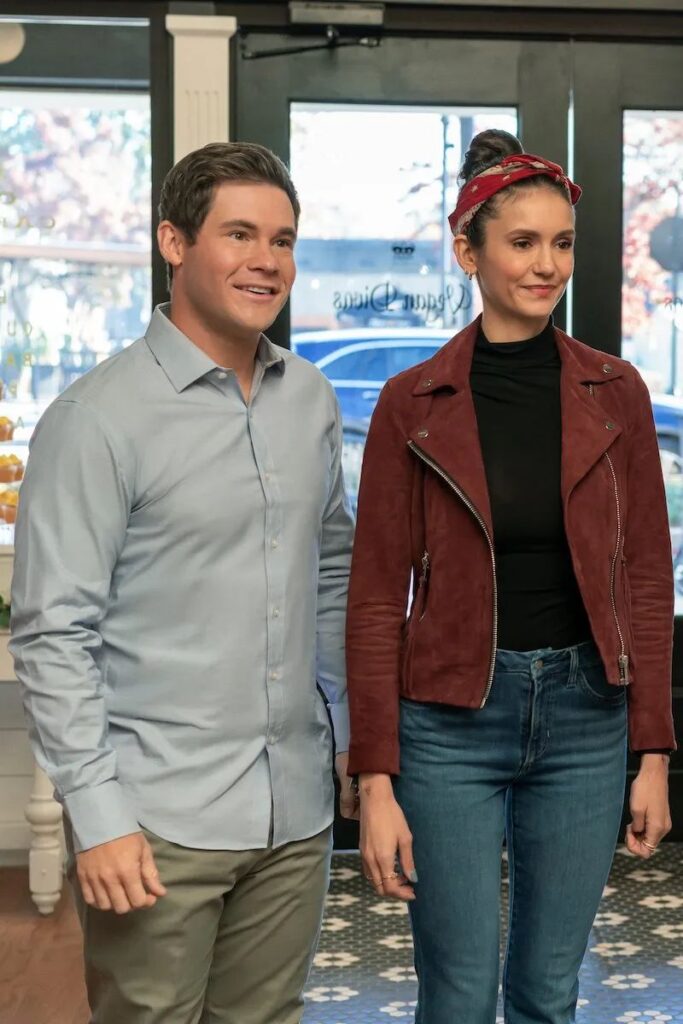 Parker’s Red Suede Moto Jacket in The Out-Laws
