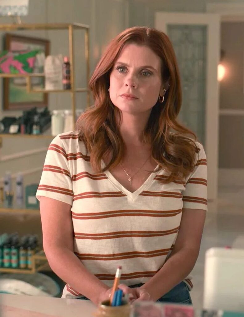 Simple Striped T-shirts Worn by Maddie in Sweet Magnolias-2