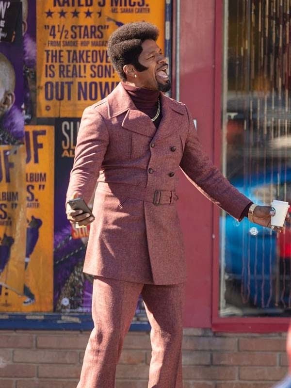 That Two-Piece Purple Suit Worn By Slick Charles in They Cloned Tyrone