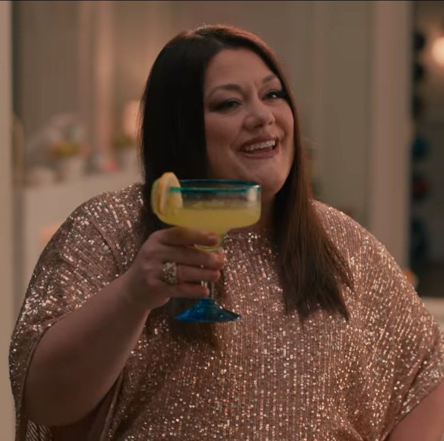 The Pink Sequin Top worn by Dana Sue in Sweet Magnolias In Sweet Magnolias Season 3 Outfits