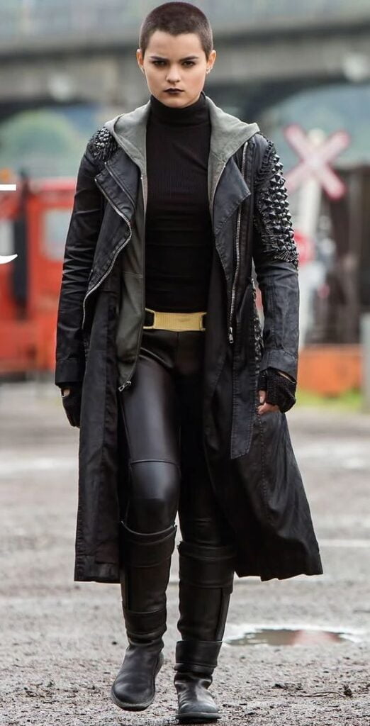 Negasonic’s Hoodie and Leather Jacket Look in Deadpool