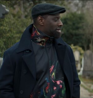 LUPIN Floral Track Zipper Jacket worn by worn by Assane (Omar Sy) S03E02-2
