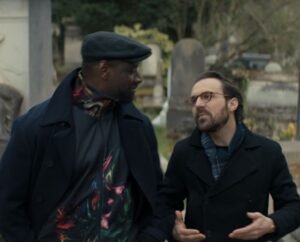 LUPIN Floral Track Zipper Jacket worn by worn by Assane (Omar Sy) S03E02-3