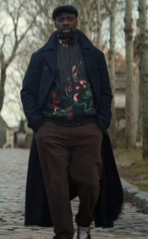 LUPIN Floral Track Zipper Jacket worn by worn by Assane (Omar Sy) S03E02-5
