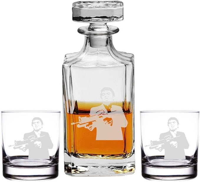 Scarface Gifts - Decanter with Whiskey Glasses