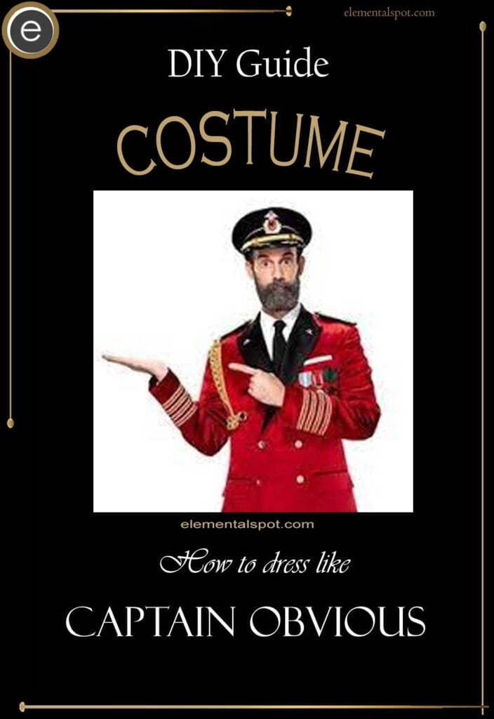 How to dress like Captain Obvious-Captain Obvious costume-DIY