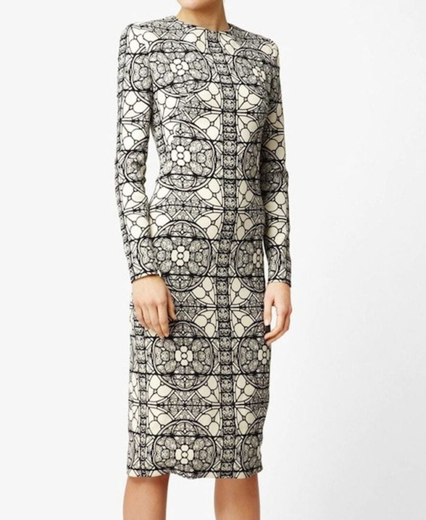 Alexander McQueen stained glass wool crepe dress 1.jpg